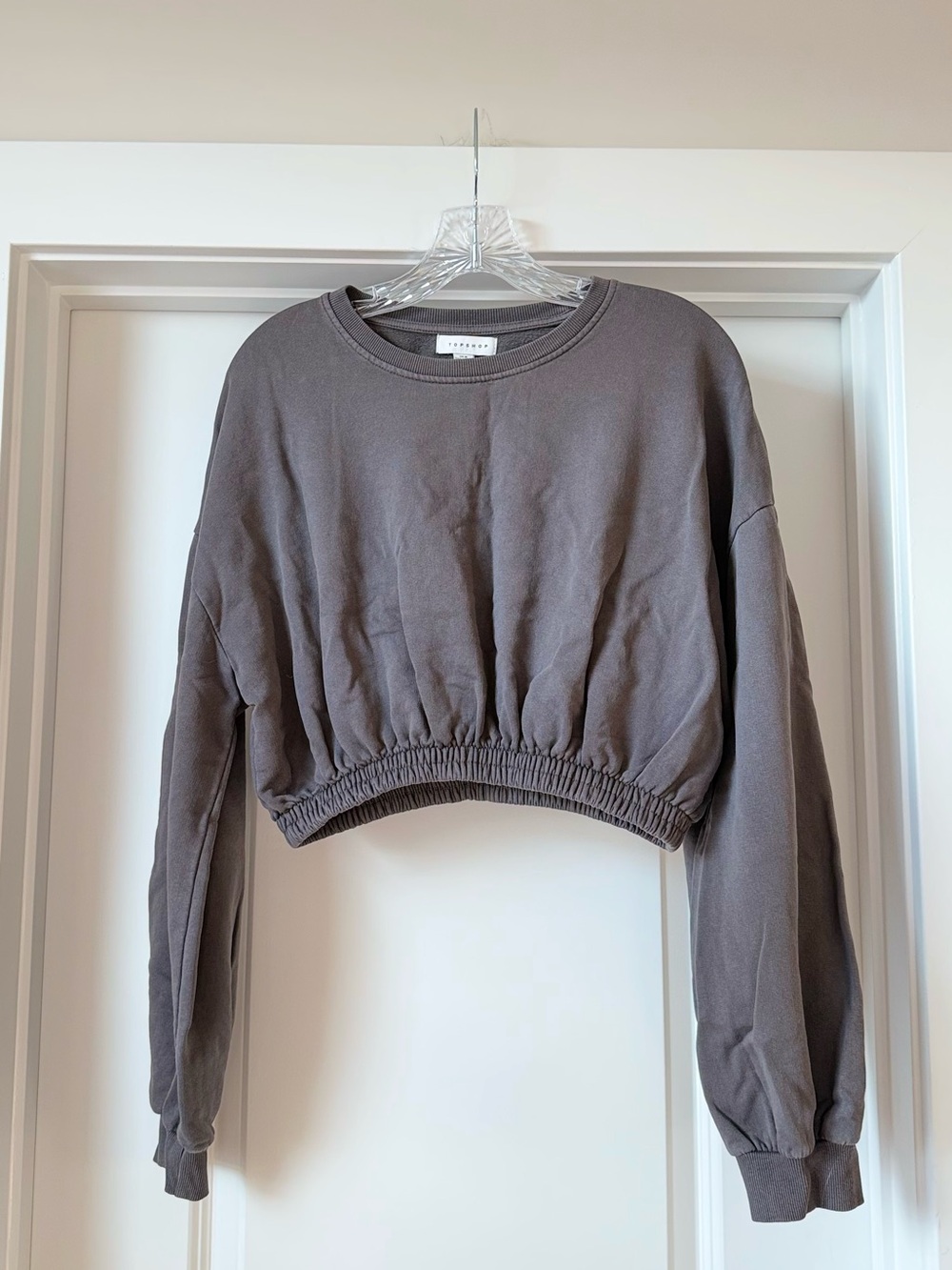 Topshop Charcoal Gray Crewneck Sweatshirt NEW WITHOUT TAGS